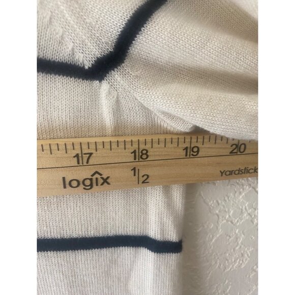J.Jill Wool Blend Sweater Tunic Top Womens M Striped Knit Casual Cozy - Picture 11 of 14